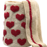Kankuamo Wool Bag | Blooming Hearts Red