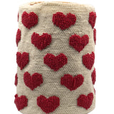 Kankuamo Wool Bag | Blooming Hearts Red