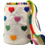 Kankuamo Wool Bag | Rainbow Hearts